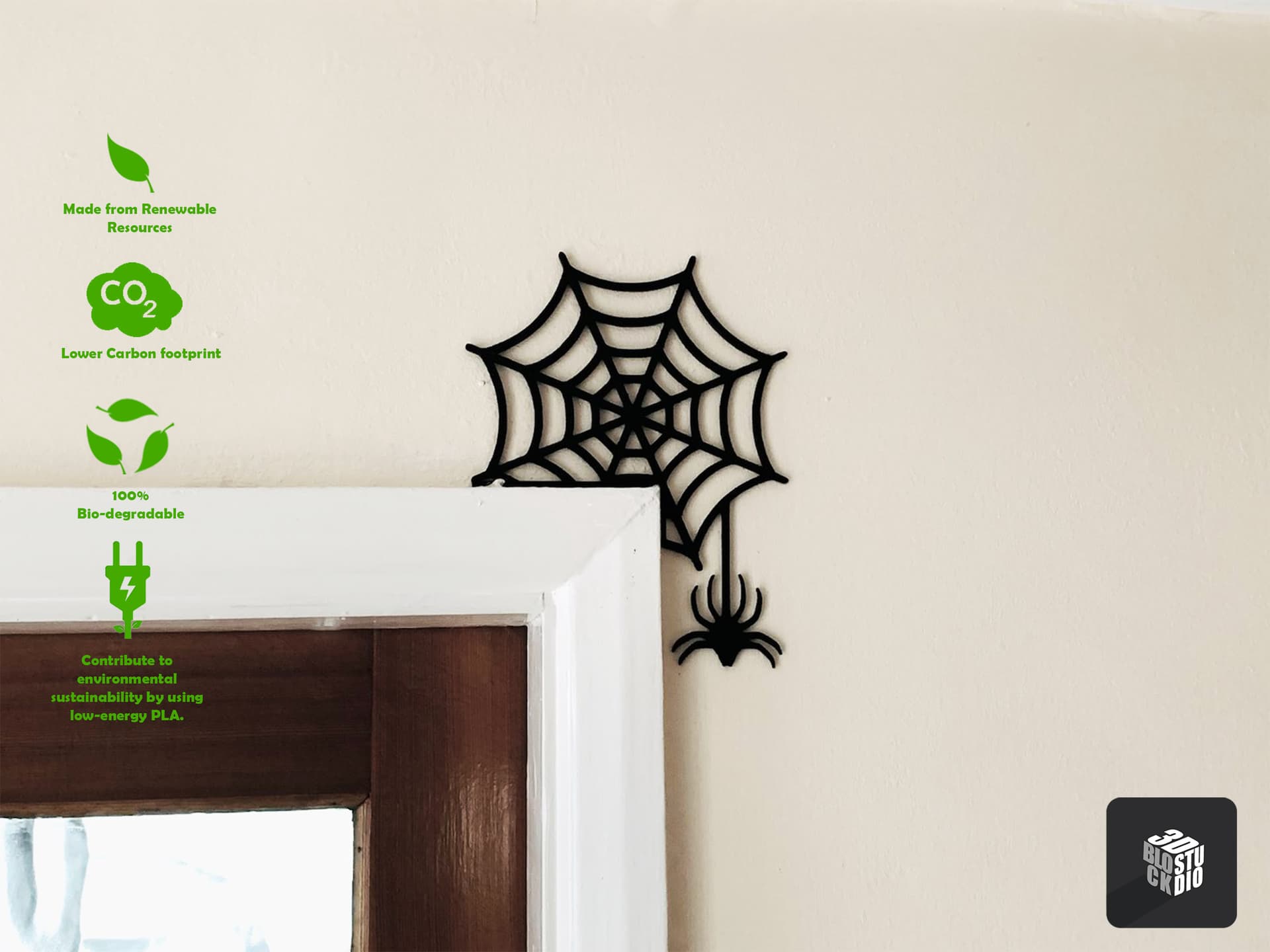 Halloween Spider Web Door